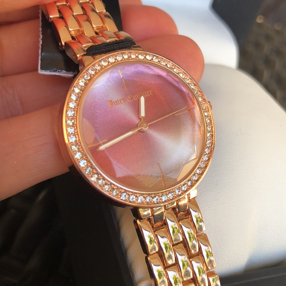 JUICY COUTURE crystals analog women’s watch rose gold